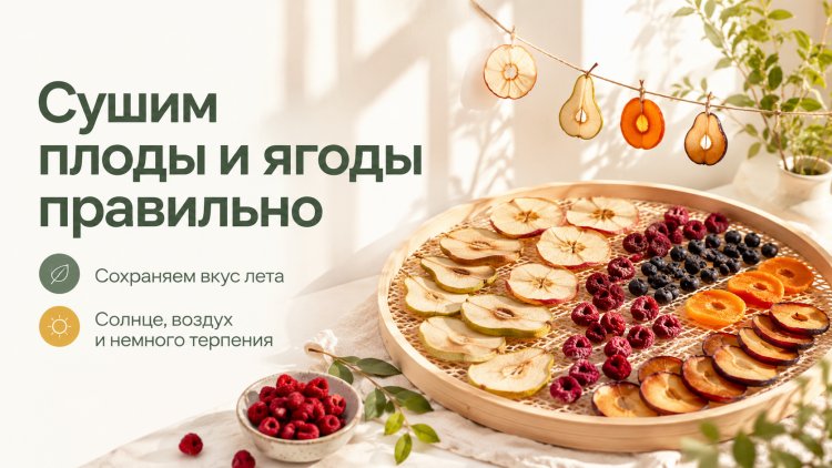 Сушим плоды и ягоды правильно