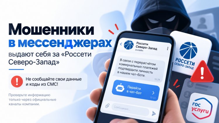 Мошенническая схема в мессенджерах: как аферисты маскируются под «Россети Северо-Запад»